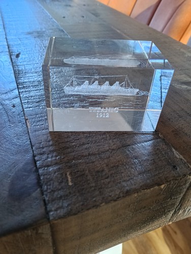 Titanic paperweight - titanic,