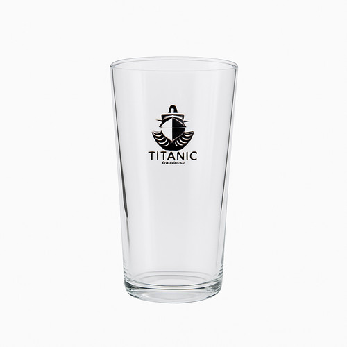 Titanic pint glass - glass,