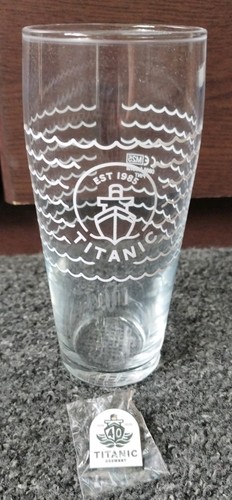 Titanic brewery pint glass - brewery,